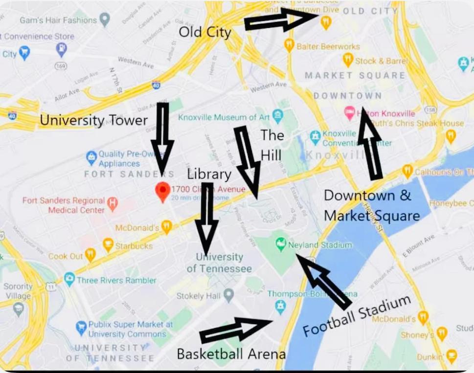 Condo Close To Stadium And Free Parking Knoxville Ngoại thất bức ảnh